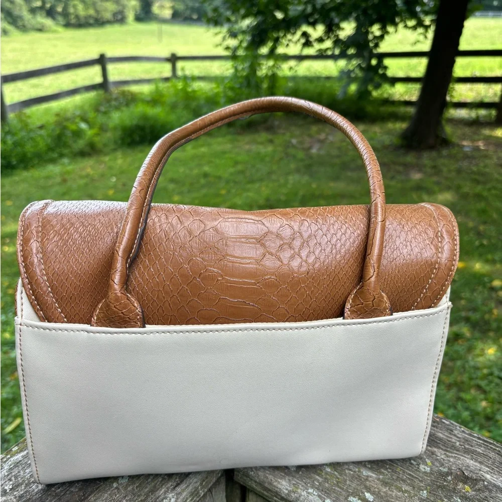 Liz Claiborne Elegant Brown and Cream Handbag with Wallet